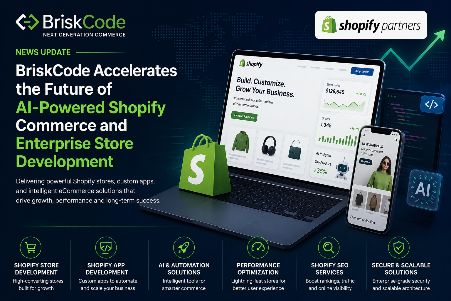 BriskCode Accelerates the Future of AI-Powered Shopify Commerce and Enterprise Store Development
